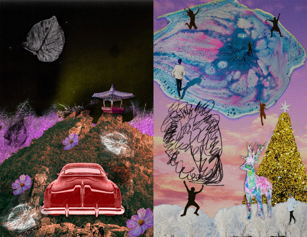 digital collage, drawing