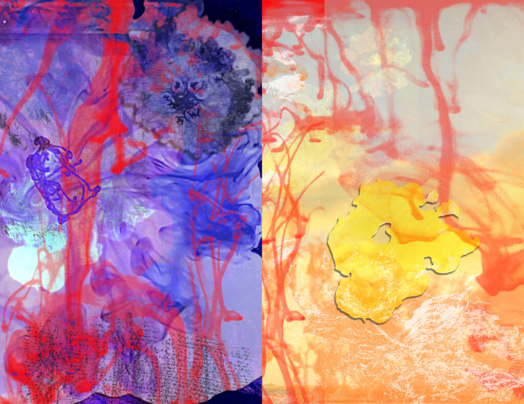 diptych, digital art, digital collage, art