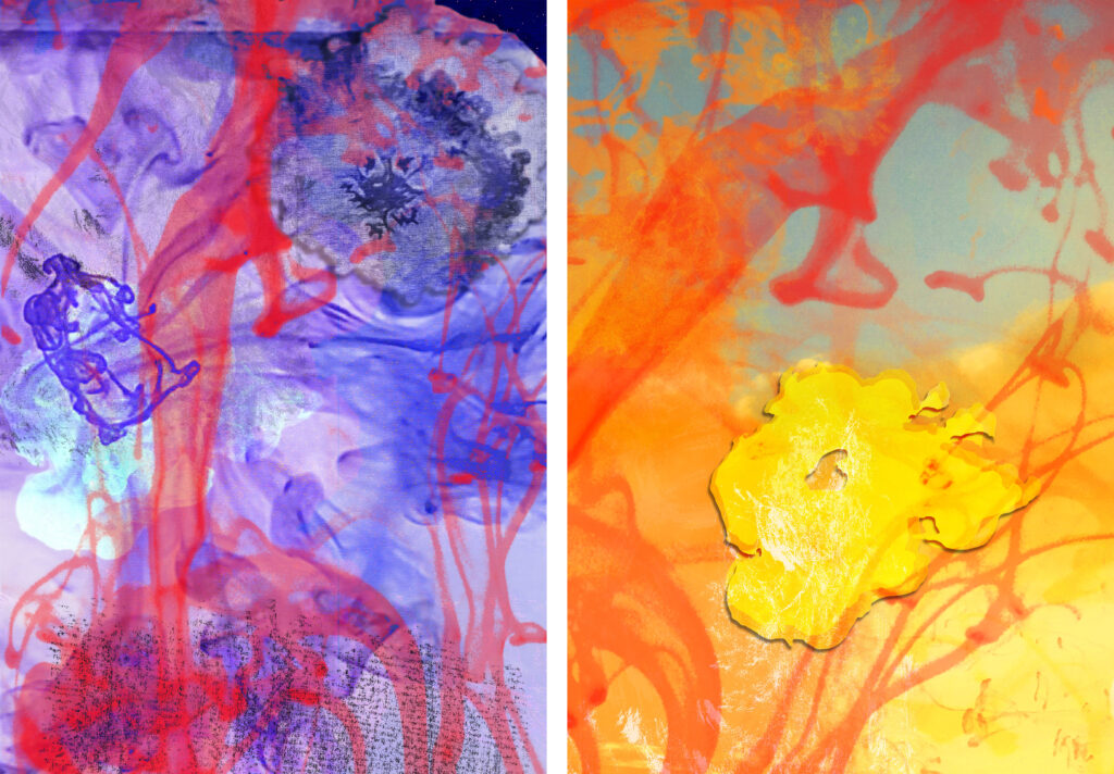 afterimage, digital art, art, digital collage, collage, ink, conté, drawing